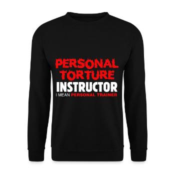 Personal Trainer Gesundheitstrainer Workout Zertif - Unisex Pullover - Schwarz - Vorne - Alina (178cm) & Michal (187cm)