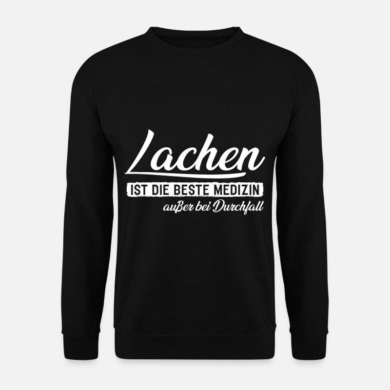 La risata è la migliore medicina, tranne che per la diarrea - Felpa unisex - nero