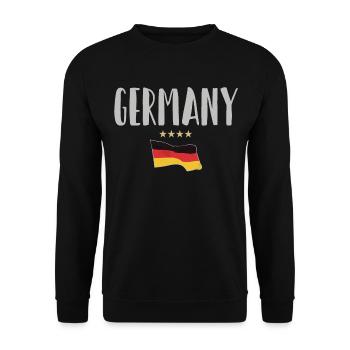 Allemagne Maillot de football Drapeau allemand - Sweat-shirt Unisexe - noir - Devant - Alina (178cm) & Michal (187cm)