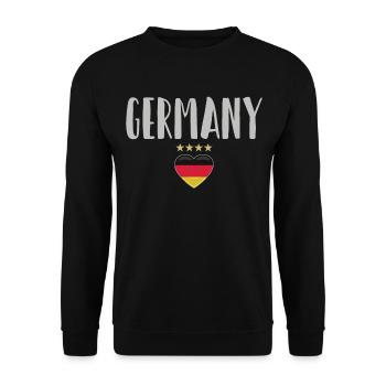 Allemagne Maillot de football Drapeau allemand - Sweat-shirt Unisexe - noir - Devant - Alina (178cm) & Michal (187cm)