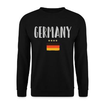 Allemagne Maillot de football Drapeau allemand - Sweat-shirt Unisexe - noir - Devant - Alina (178cm) & Michal (187cm)