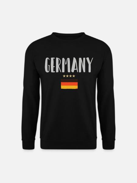 Deutschland Fußball Trikot Deutsche Flagge - Unisex Pullover - Schwarz