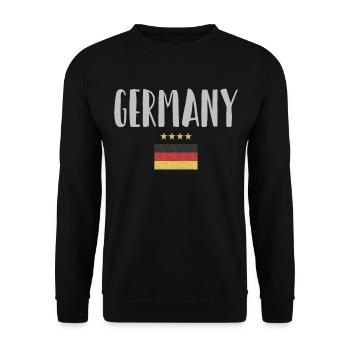 Allemagne Maillot de football Drapeau allemand - Sweat-shirt Unisexe - noir - Devant - Alina (178cm) & Michal (187cm)