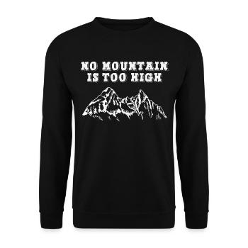 No mountain is too high - Unisex Sweatshirt - black - Front - Alina (178cm) & Michal (187cm)