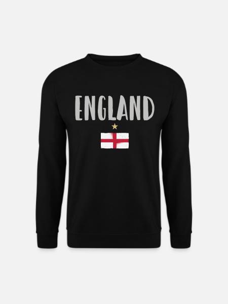 England Football Fan Shirt English Flag - Unisex Sweatshirt - black