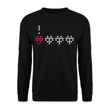 Living Heart. - Unisex Sweatshirt - black - Front - Alina (178cm) & Michal (187cm)