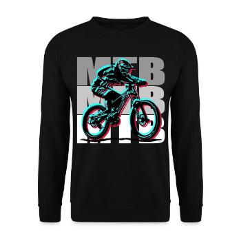 MTB Bike - Unisex Pullover - Schwarz - Vorne - Alina (178cm) & Michal (187cm)