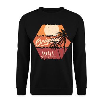 Original 1941 Cadeau D’anniversaire 1941 Rétro - Sweat-shirt Unisexe - noir - Devant - Alina (178cm) & Michal (187cm)