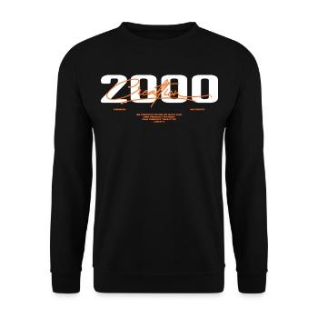 2000 Vintage Retro 2000 Birthday Gift 2000 - Unisex Sweatshirt - black - Front - Alina (178cm) & Michal (187cm)