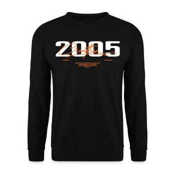 2005 Vintage Rétro 2005 Cadeau D'anniversaire 2005 - Sweat-shirt Unisexe - noir - Devant - Alina (178cm) & Michal (187cm)