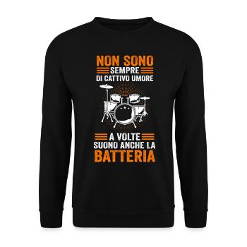 Schlagzeug Drumsticks Trommeln Drummer Musiker - Unisex Pullover - Schwarz - Vorne - Alina (178cm) & Michal (187cm)