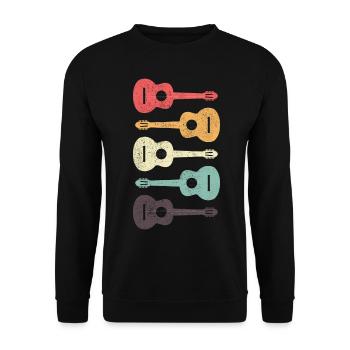 Guitariste acoustique Musicien Musicien Guitariste - Sweat-shirt Unisexe - noir - Devant - Alina (178cm) & Michal (187cm)