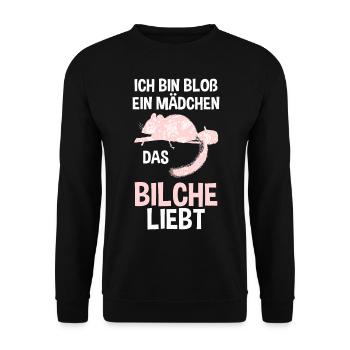 Bilch - Unisex Pullover - Schwarz - Vorne - Alina (178cm) & Michal (187cm)