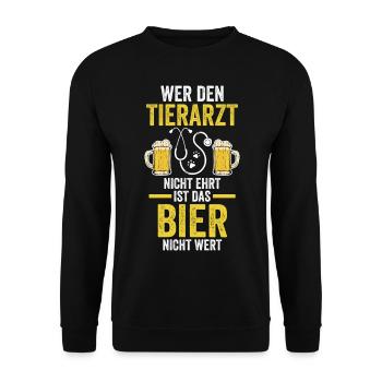 Veterinär Tiermedizin Tierarzt - Unisex Pullover - Schwarz - Vorne - Alina (178cm) & Michal (187cm)