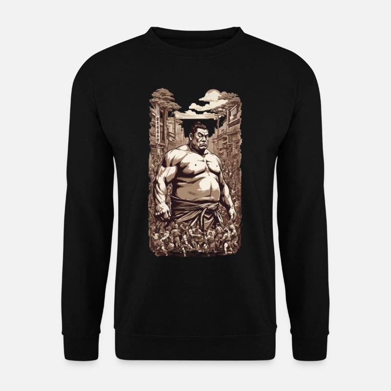 Sumo Rikishi Stolze Stärke Kampfsport Design - Unisex Pullover - Schwarz