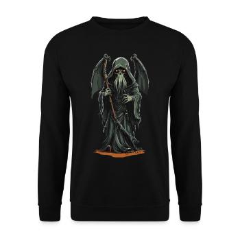 Druides Grim Reaper Tentacule Horreur Halloween - Sweat-shirt Unisexe - noir - Devant - Alina (178cm) & Michal (187cm)