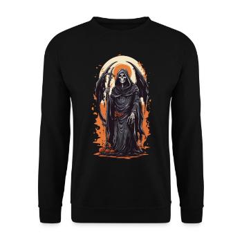 Ailé Grim Reaper Halloween horreur gothique - Sweat-shirt Unisexe - noir - Devant - Alina (178cm) & Michal (187cm)