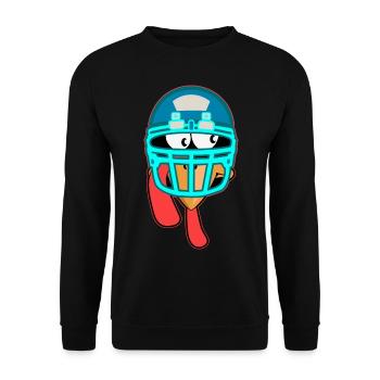 Turquie avec casque de football américain Thanksgiving - Sweat-shirt Unisexe - noir - Devant - Alina (178cm) & Michal (187cm)
