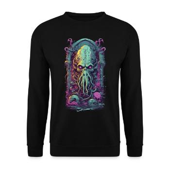Monstre occulte démone tentacules design gothique - Sweat-shirt Unisexe - noir - Devant - Alina (178cm) & Michal (187cm)