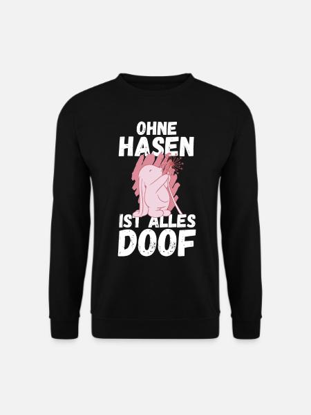 Kaninchen Hase - Unisex Pullover - Schwarz