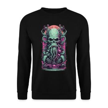 Ghoul Demon Heavy Metal Underworld Design - Unisex Sweatshirt - black - Front - Alina (178cm) & Michal (187cm)