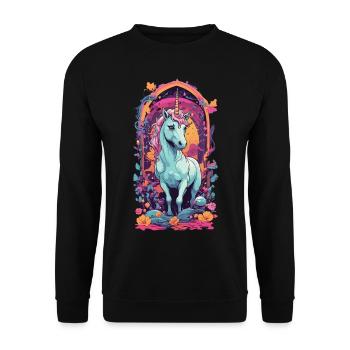 Licorne pastel magique meilleur ami pour les filles - Sweat-shirt Unisexe - noir - Devant - Alina (178cm) & Michal (187cm)