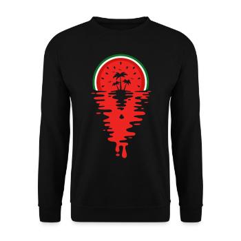Sunset Watermelon Juice - Unisex Sweatshirt - black - Front - Alina (178cm) & Michal (187cm)