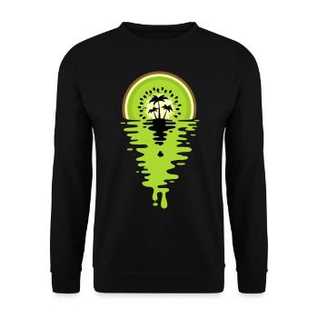 Sunset Kiwi juice - Unisex Sweatshirt - black - Front - Alina (178cm) & Michal (187cm)