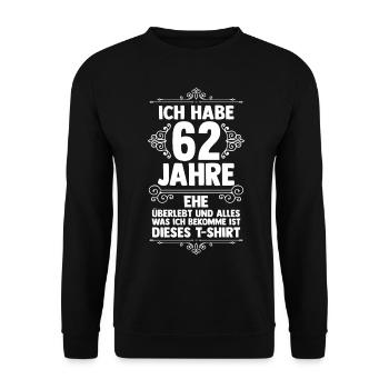Ehe Aquarium Hochzeit 62 Jahre Verheiratet Hochzei - Unisex Pullover - Schwarz - Vorne - Alina (178cm) & Michal (187cm)