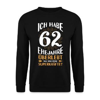 Mariage Aquarium Mariage 62 ans mariage - Sweat-shirt Unisexe - noir - Devant - Alina (178cm) & Michal (187cm)