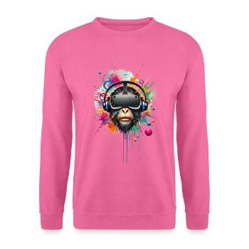 VR Affe bunt - Unisex Pullover - Pink - Vorne