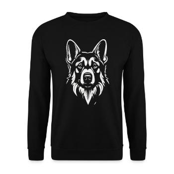 German Shepherd for Best Dog Friend - Unisex Sweatshirt - black - Front - Alina (178cm) & Michal (187cm)