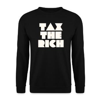 TAX THE RICH - Unisex Sweatshirt - black - Front - Alina (178cm) & Michal (187cm)