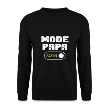 Mode papa activé - Sweat-shirt Unisexe - noir - Devant - Alina (178cm) & Michal (187cm)