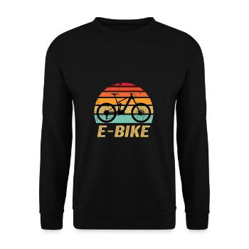 E-Bike VTT E-VTT - Sweat-shirt Unisexe - noir - Devant - Alina (178cm) & Michal (187cm)