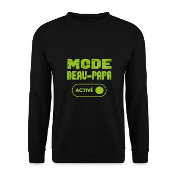 Mode beau-papa activé - Sweat-shirt Unisexe - noir - Devant - Alina (178cm) & Michal (187cm)