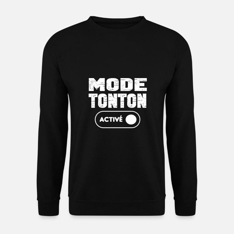mode tonton activé - Sweat-shirt Unisexe - noir