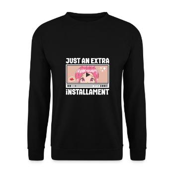 Juste un épisode supplémentaire de manga d’anime japonais - Sweat-shirt Unisexe - noir - Devant - Alina (178cm) & Michal (187cm)