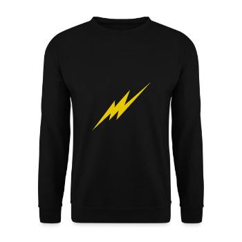 Lightning - Unisex Sweatshirt - black - Front - Alina (178cm) & Michal (187cm)
