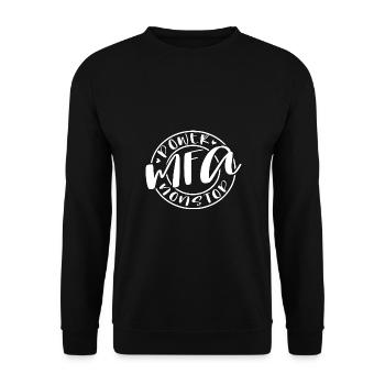 Arzthelferin Power MFA - Unisex Pullover - Schwarz - Vorne - Alina (178cm) & Michal (187cm)