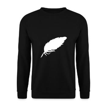 feather - Unisex Sweatshirt - black - Front - Alina (178cm) & Michal (187cm)