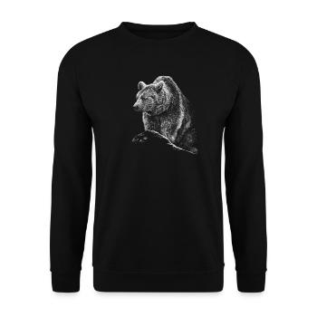 Bear - Sweat-shirt Unisexe - noir - Devant - Alina (178cm) & Michal (187cm)
