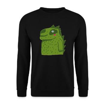 Drachen - Unisex Pullover - Schwarz - Vorne - Alina (178cm) & Michal (187cm)