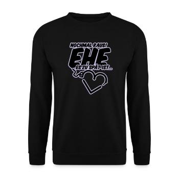 enterrement de vie de mariage de douche de mariage - Sweat-shirt Unisexe - noir - Devant - Alina (178cm) & Michal (187cm)