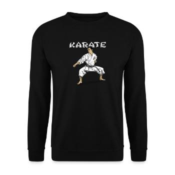karate - Sweat-shirt Unisexe - noir - Devant - Alina (178cm) & Michal (187cm)