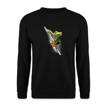 Frog - Unisex Sweatshirt - black - Front - Alina (178cm) & Michal (187cm)
