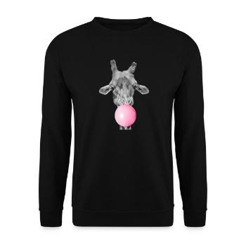 Giraffe und kaugummi - Unisex Pullover - Schwarz - Vorne - Alina (178cm) & Michal (187cm)