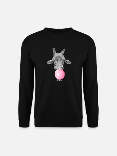 Giraffe und kaugummi - Unisex Pullover - Schwarz