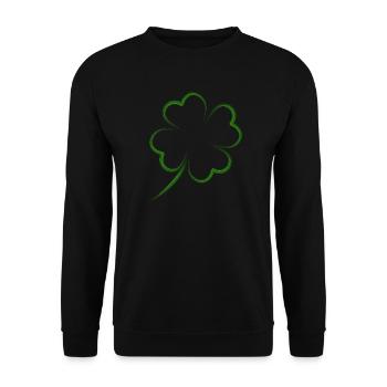 shamrock - Unisex Sweatshirt - black - Front - Alina (178cm) & Michal (187cm)