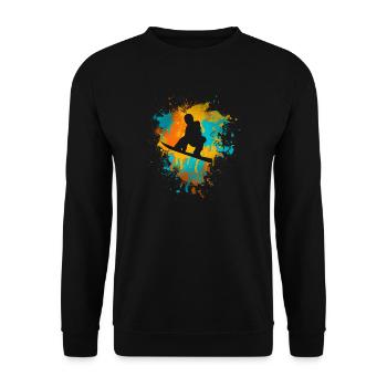 Snowboard - Unisex Pullover - Schwarz - Vorne - Alina (178cm) & Michal (187cm)